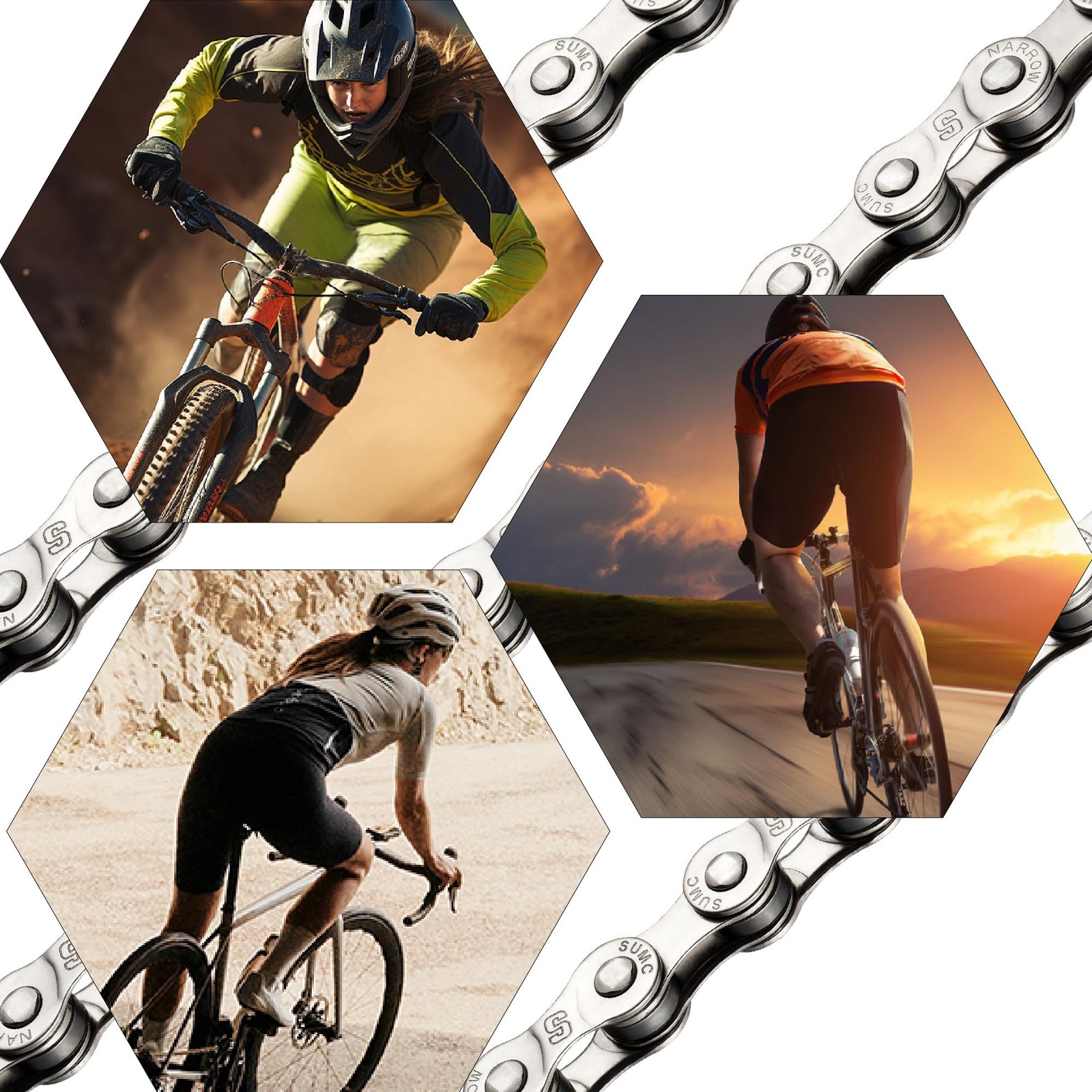 Bike Chain 6/7/8 Speed 126 Replacement Kit 126 Links