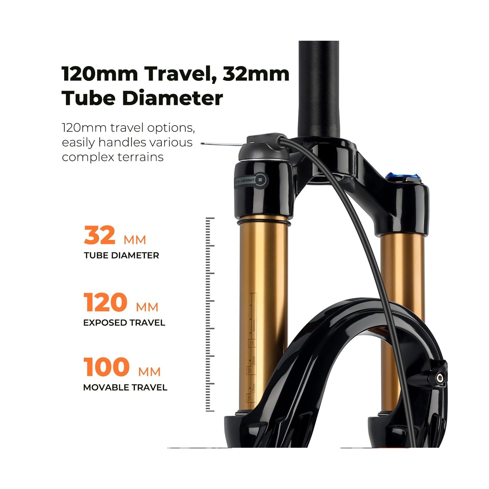 BOLANY 26/27.5/29 inch MTB Bicycle Magnesium Alloy Suspension Fork, Tapered S…
