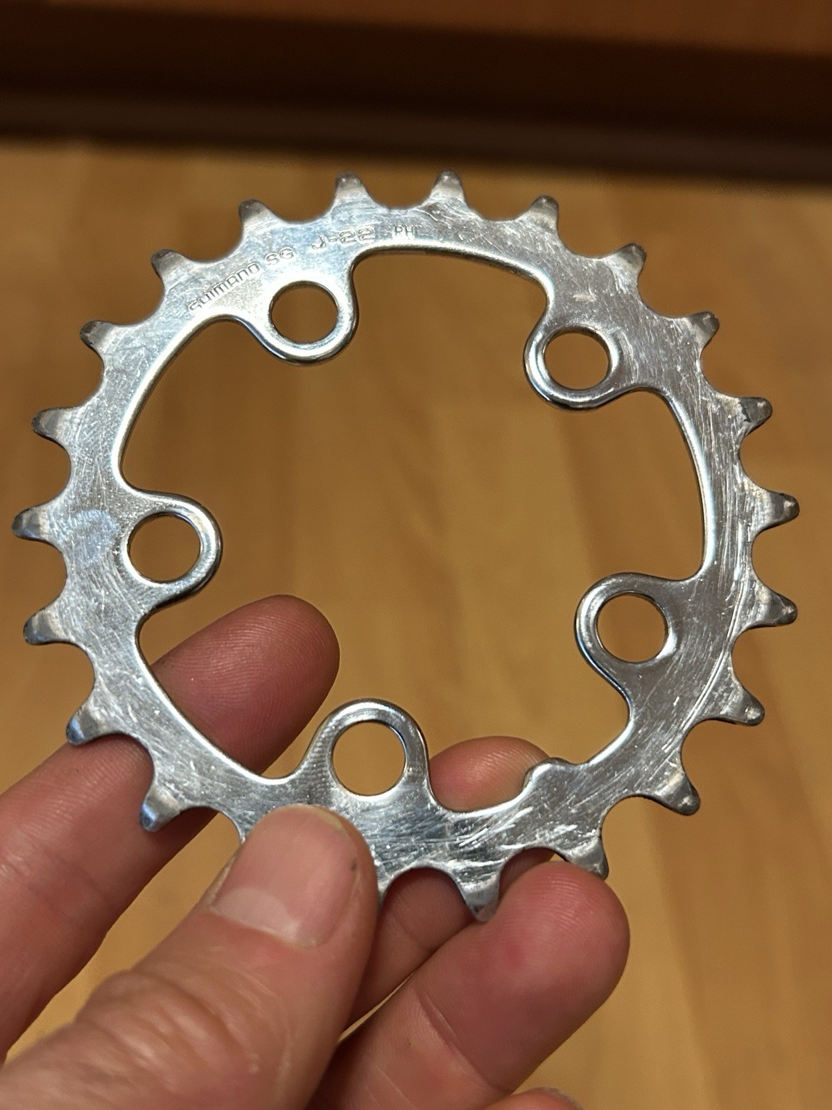 Shimano SG Chainring 22T SG J-22 Silver Chrome Steel Triple Inner 58 BCD 90s MTB
