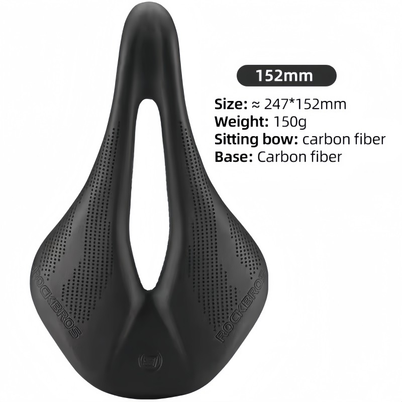 ROCKBROS Bicycle Carbon Fiber Saddle Hollow Breathable Ultralight Cycling Seats