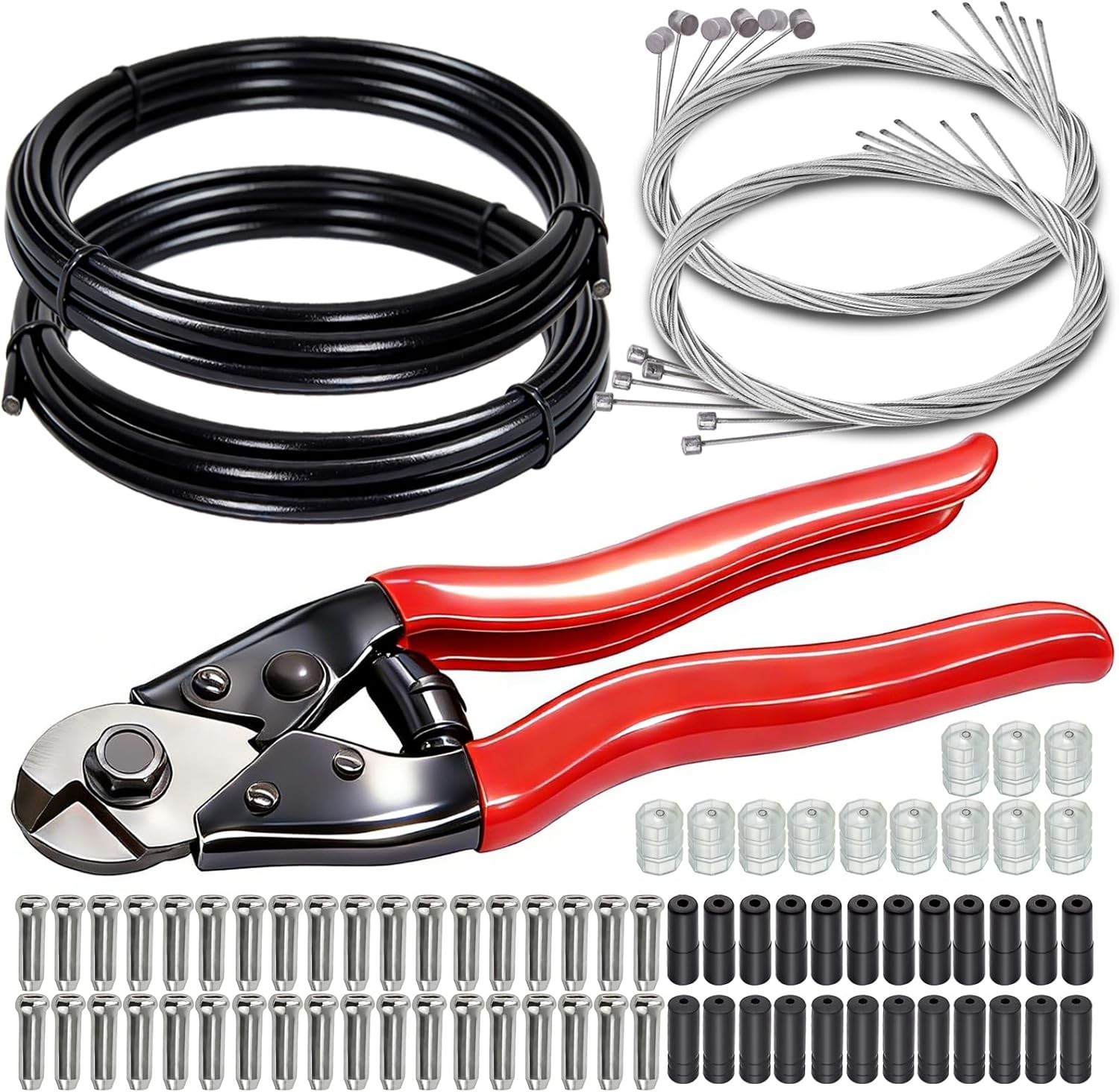 Complete Bike Cable Kit – Stainless Steel Cutter, Brake & Shift Cables Included