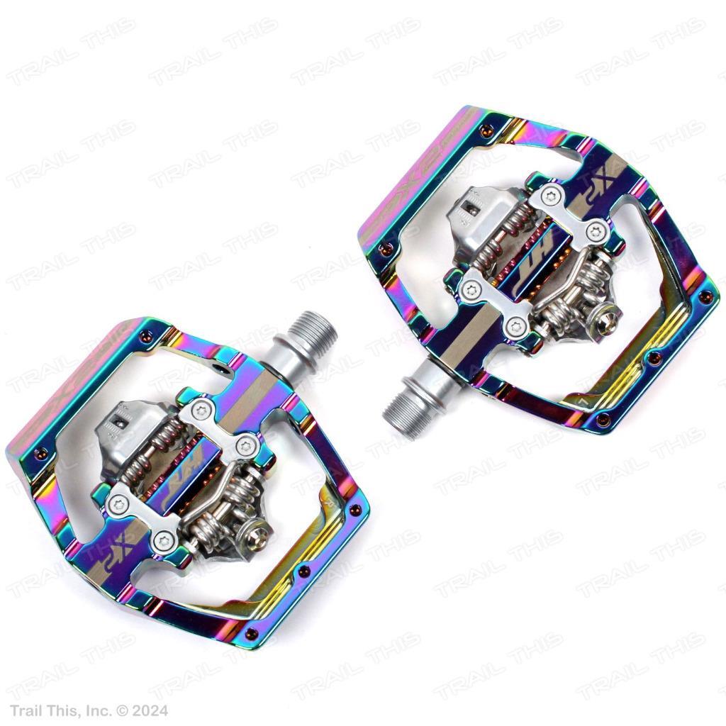 HT Components X2 Oil Slick Clipless Down Hill Race Bike Platform CrMo Pedals