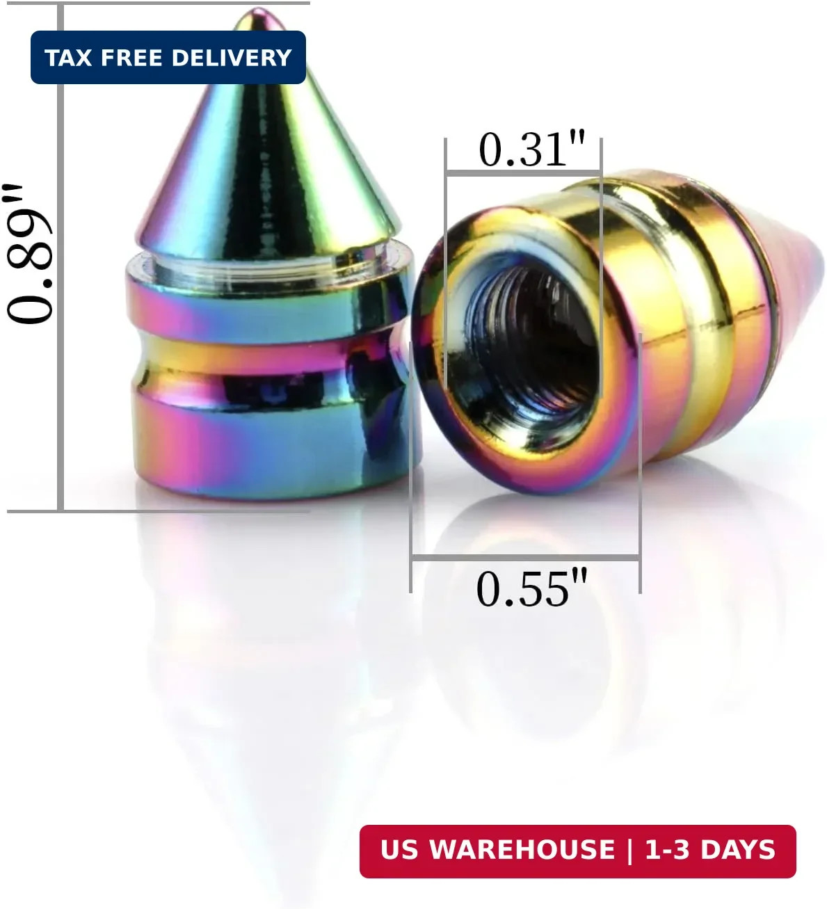 SINGARO Car Tire Valve Caps, 4 Pieces of Universal Aluminum Alloy Tire Trim Acce