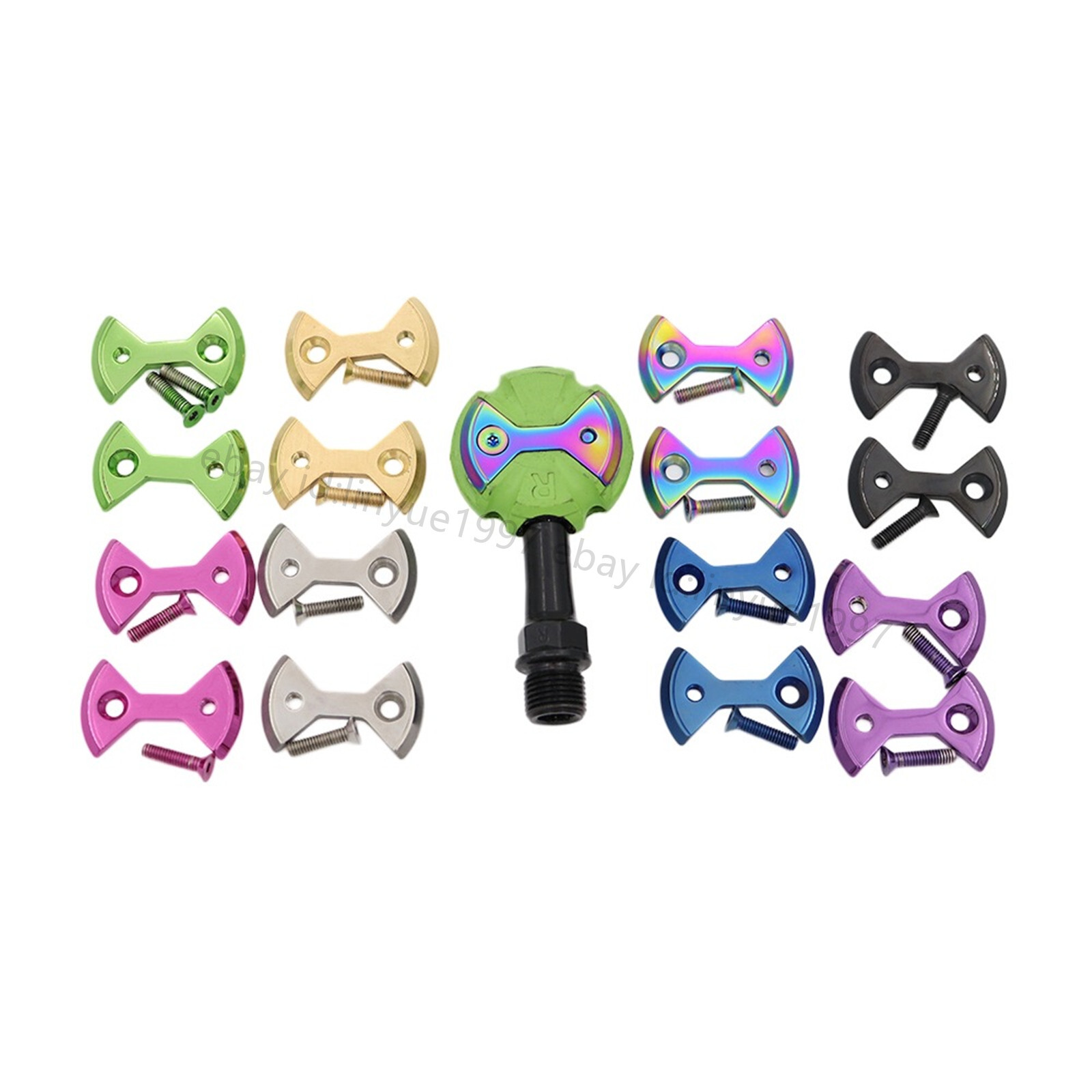 Titanium/Ti Pedal Plate/Bow tie* 4pc fit SpeedPlay Zero&Light Action-8 color