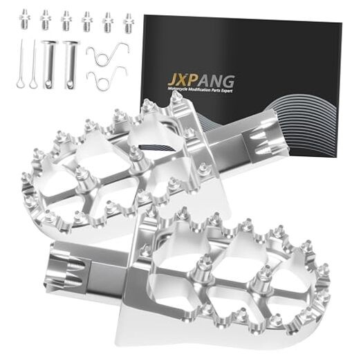 Silver CNC Anti-Slip Foot Pegs for 50cc, 70cc, 80cc, 90cc Dirt Bike