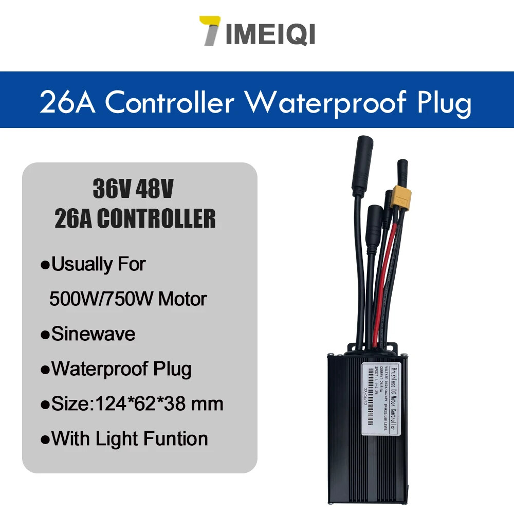 Three-Mode E-bike Sine Wave Controller 36V 48V 17/26/30/40A with LCD Display
