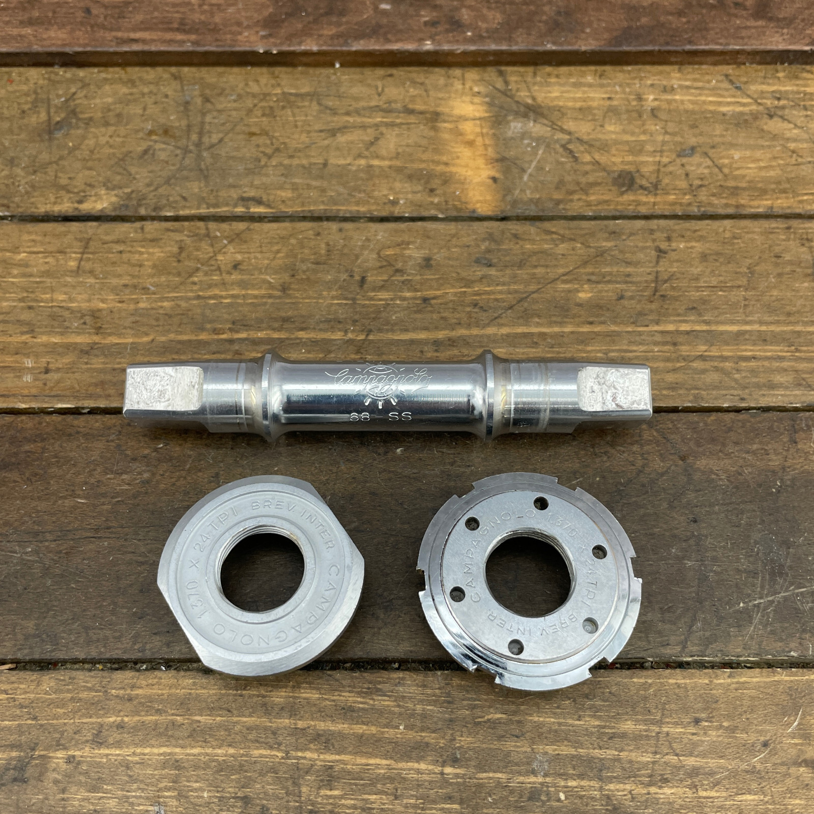 Vintage Campagnolo Record Bottom Bracket 68-SS CPSC English 110 68 Rifled A3