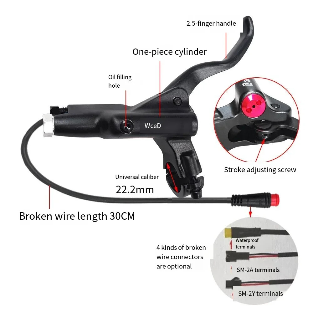 E-bike Power Off Oil Brake for Electric Scooter MTB Foldable 800mm 1400mm