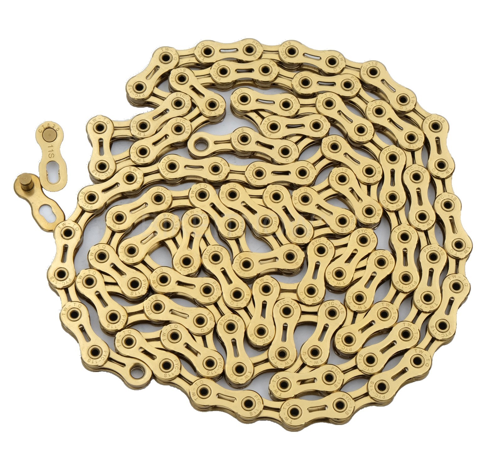 PYC 11 Speed Bike Chain 116L (Ti Gold) X11SL Compatible fit Shimano/Sram