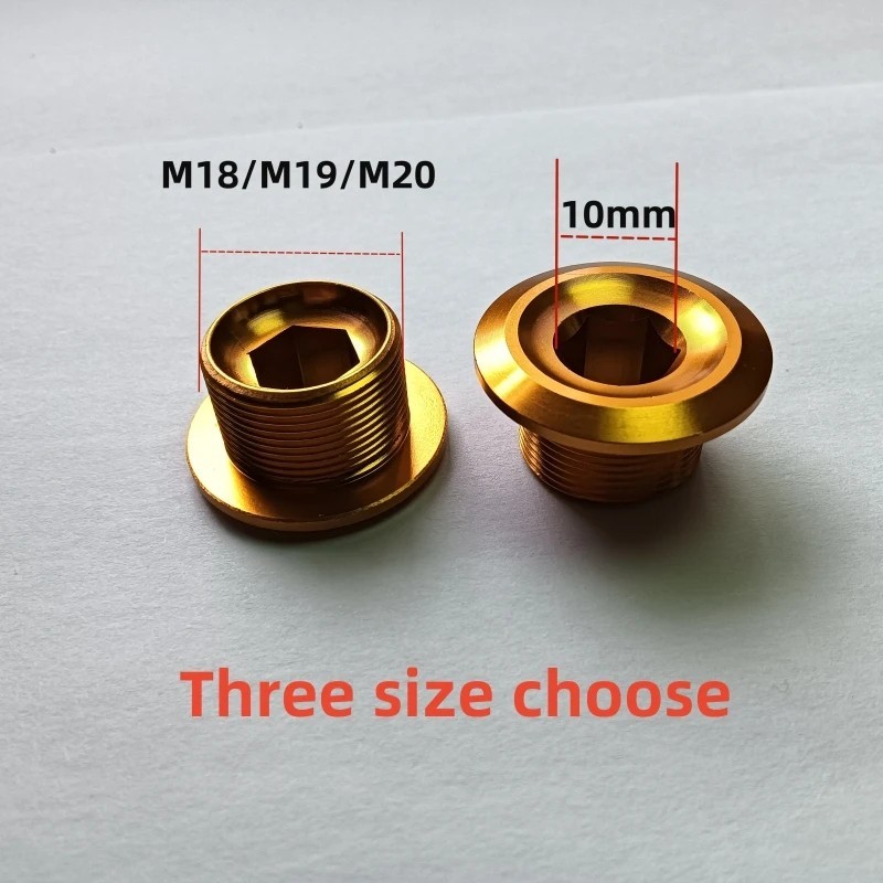 Bike Crank Arm Bolt M18 M19 M20 10mm BB Screw MTB Road Alloy CNC