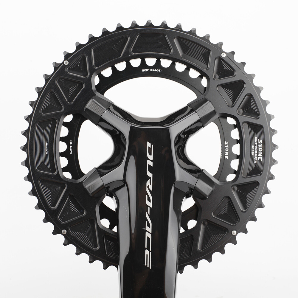 STONE Double Chainring BCD110 4 Arm for SHIMANO R7100 R8100 R9200 Road Bike Ring