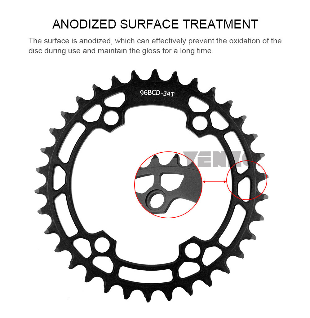 MTB 96bcd CNC Chainring 32T/34T/36T For Shimano FC-M4100 MT510 M5100 M8000 M9000