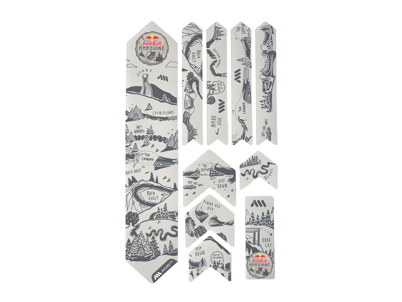 All Mountain Style Bike Frame Protector Extra 10-Piece Set Universal Fit