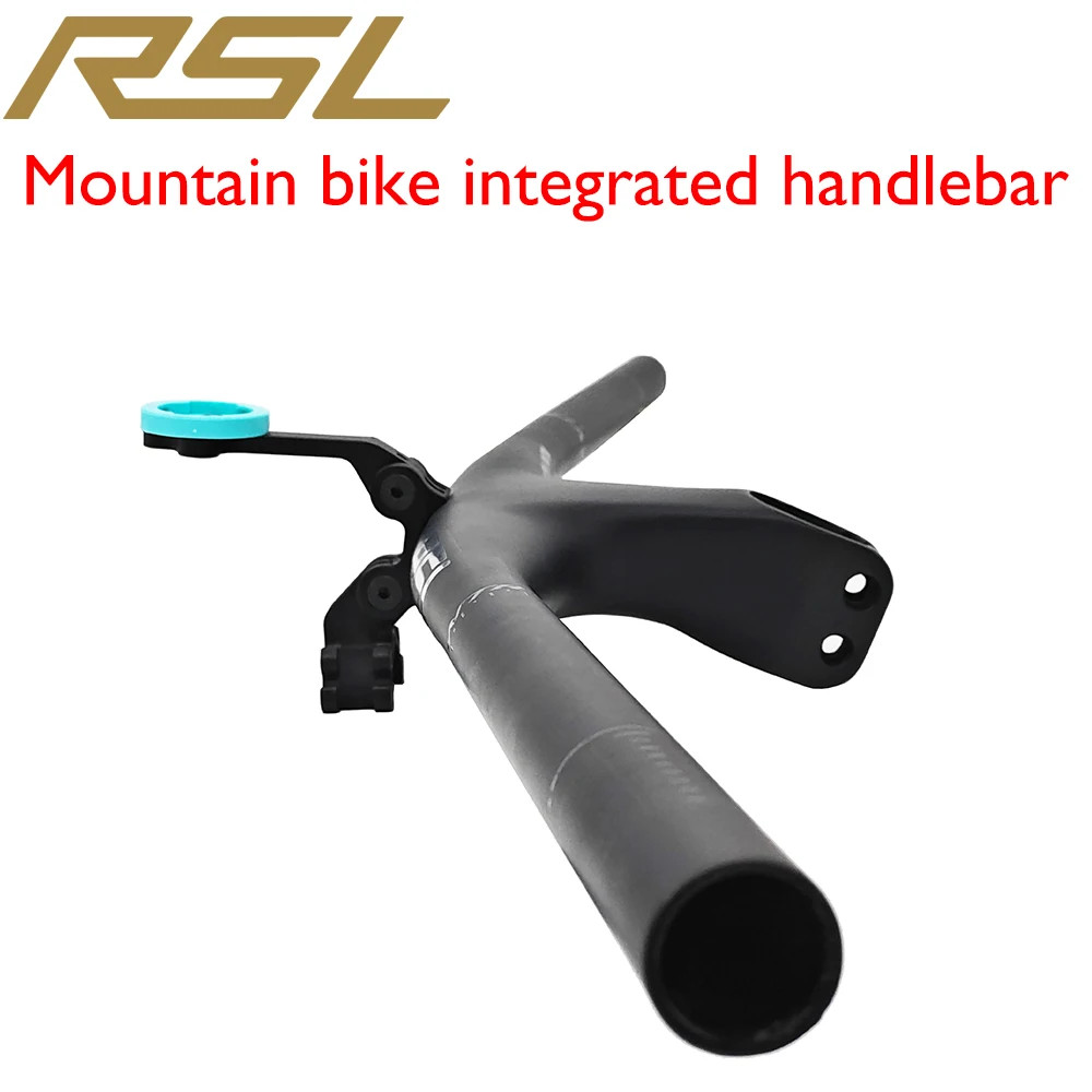 XC/AM/FR Mountain Bike Integrated Carbon Handlebar -13° Stem with Computer Mount