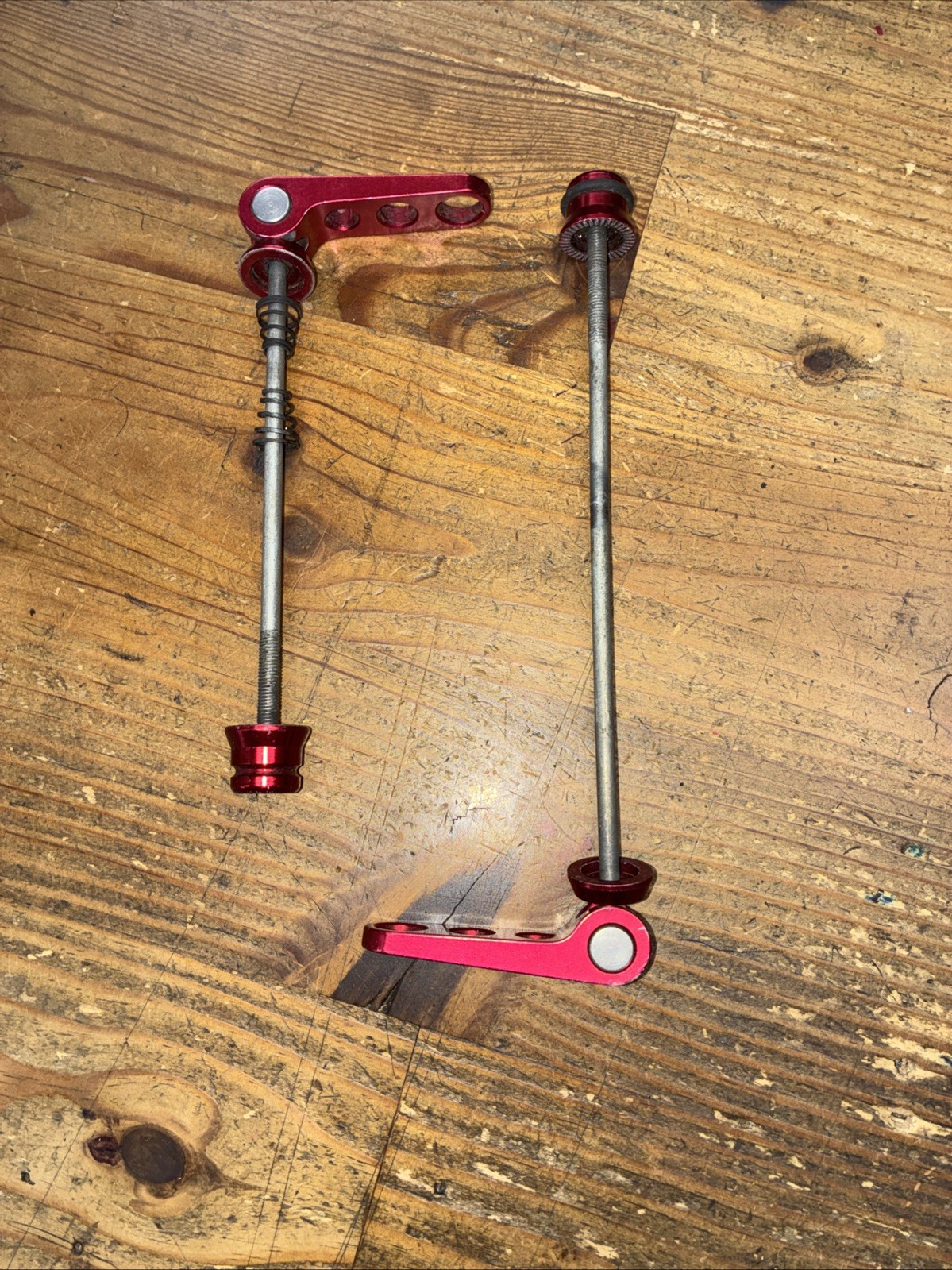 Vintage Red Ringle Mtb Front And Rear Quick Release Skewers 100mm – 135mm