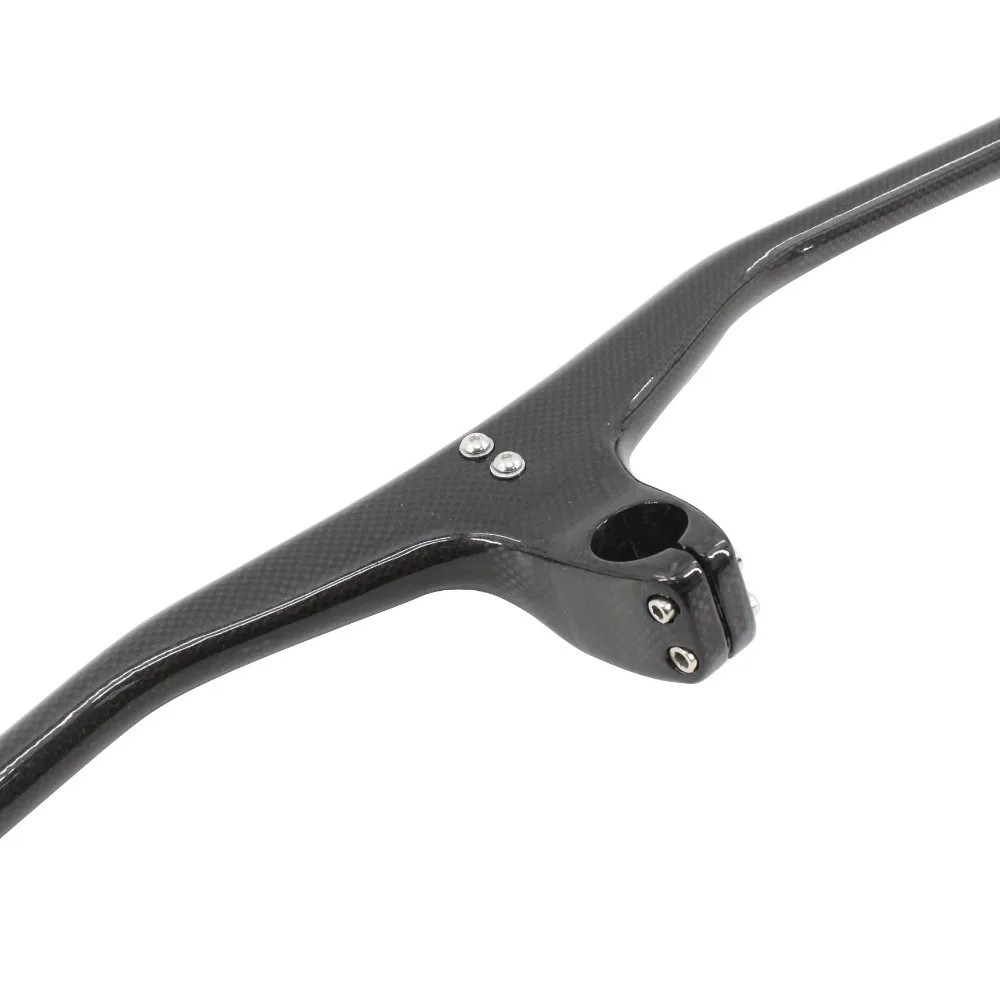 Mountain Bike Carbon Bicycle Handlebar and Stem Integrated Bar -17 Degrees Angle