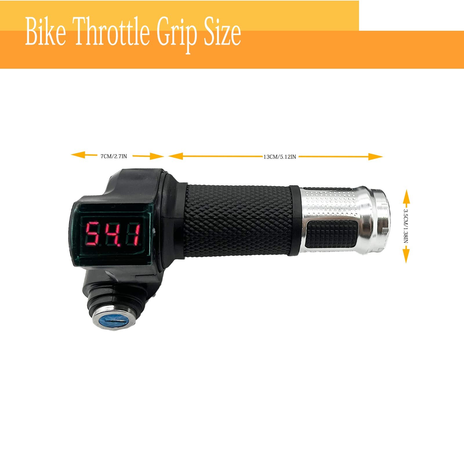 1 Pair EBike Throttle Grip,Electric Bicycle Scooter Twist Handlebar with LCD …