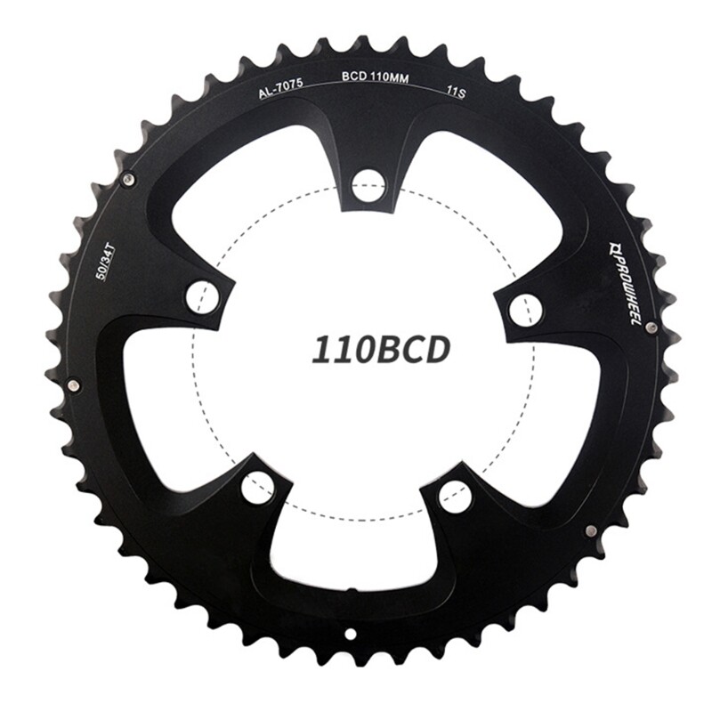 110BCD 130BCD Steel / Aluminum Alloy Wheel, 34T / 39 / 50T / 53T Bike Crankset