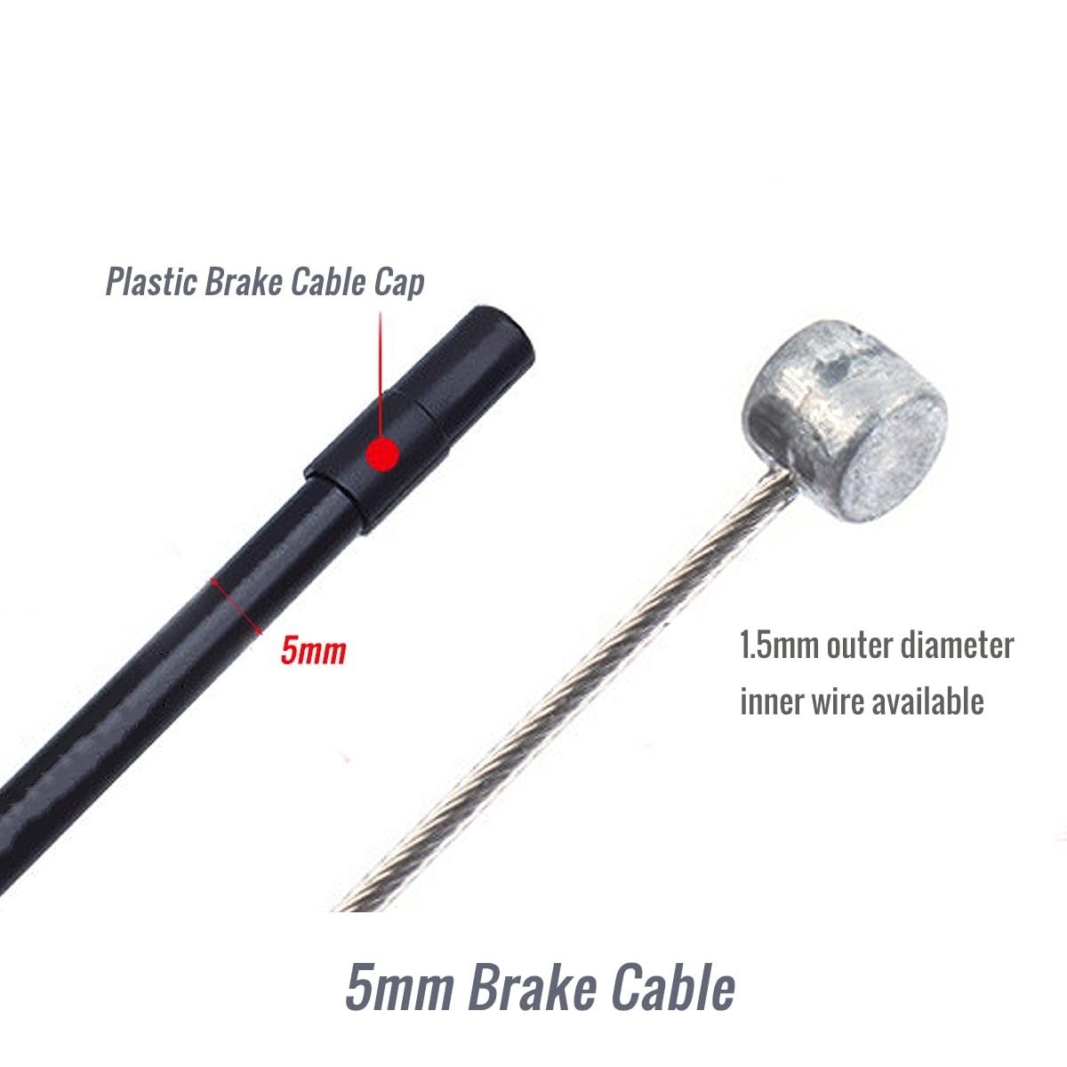 Catazer 5mm Brake Cable Housing 10ft Black for Road & Mountain Bikes