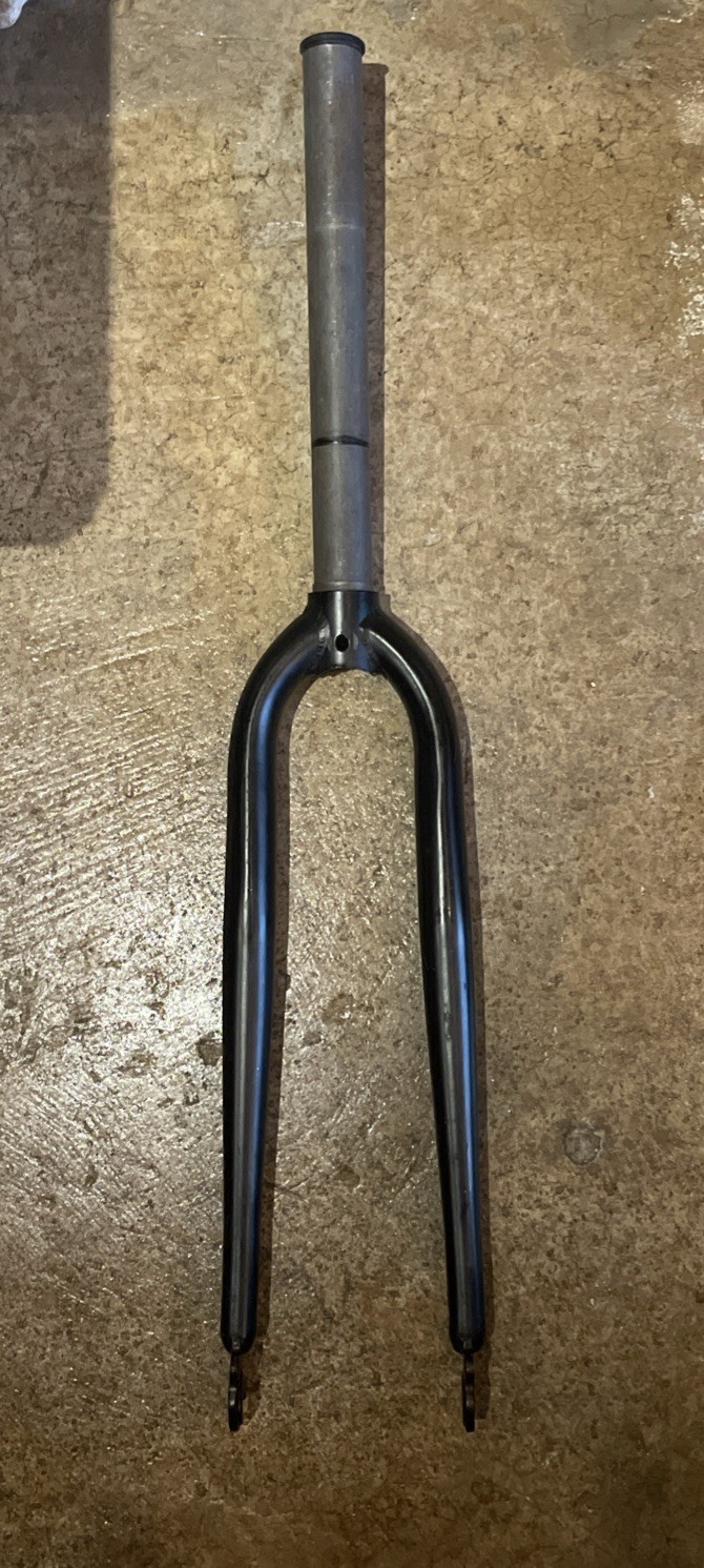 Eighth Inch Scrambler OEM Chromoly Steel 700c Front Fork 1-1/8 Inch Unthreaded