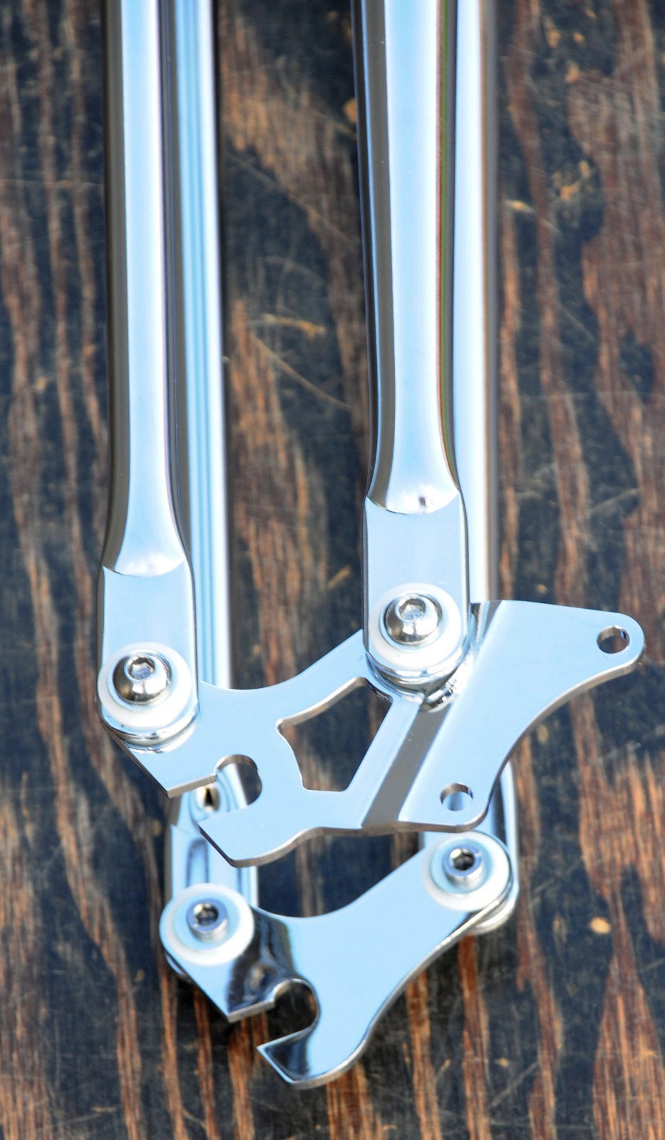 26″ Cruiser Bicycle Chrome DUAL SPRINGER FORK RatRod Chopper Vintage Monark Bike