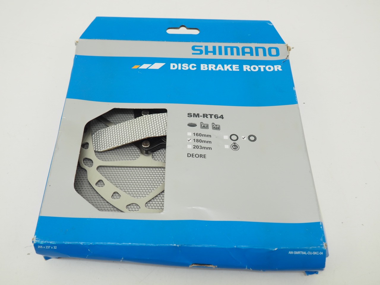 New! Shimano DEORE XT SM-RT64 180mm,,ICE-TECH MTB Bicycle Bike Disc Brake Rotor