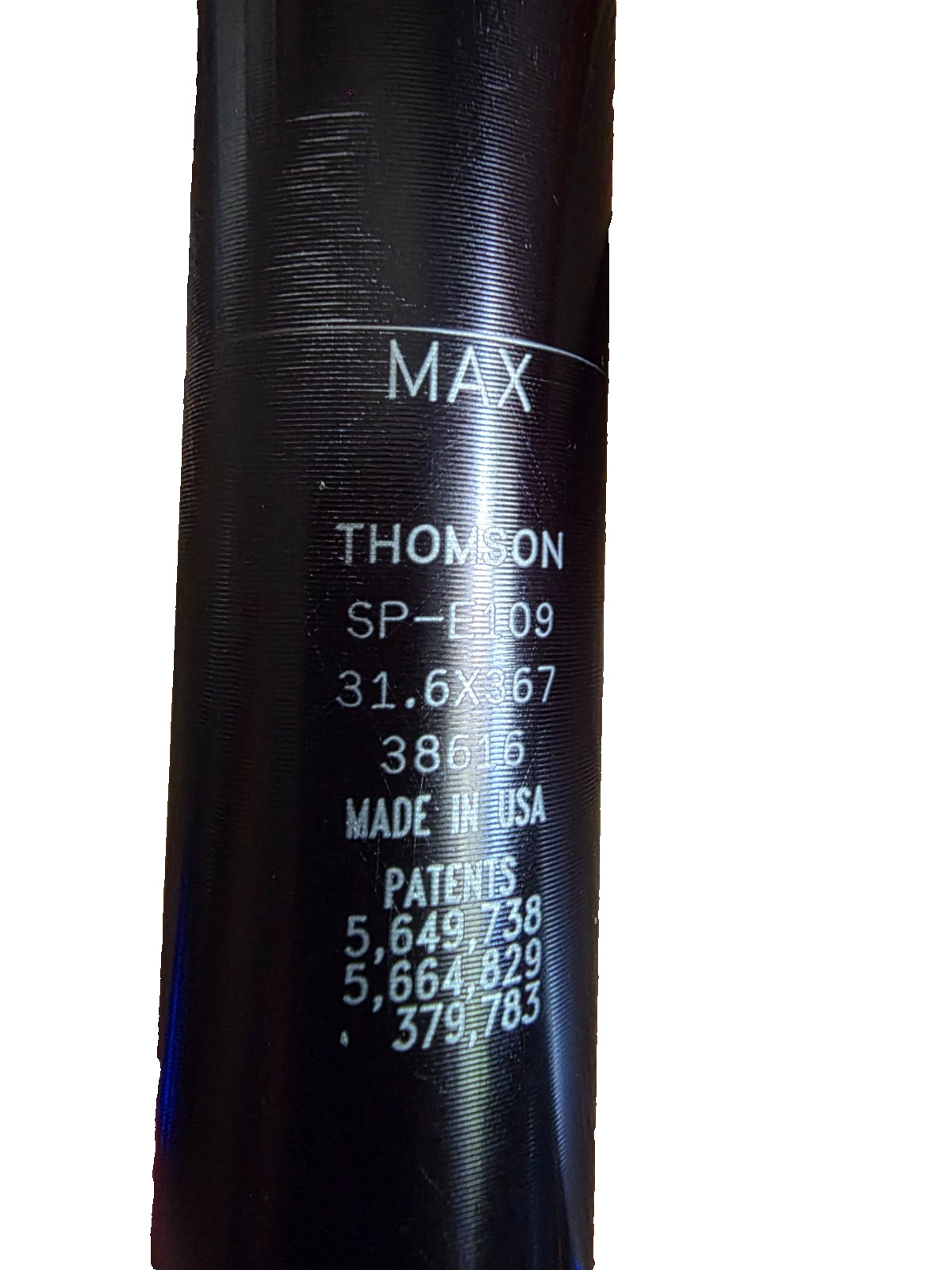 Thomson Elite Aluminum Seatpost 31.6mm x 367mm Black