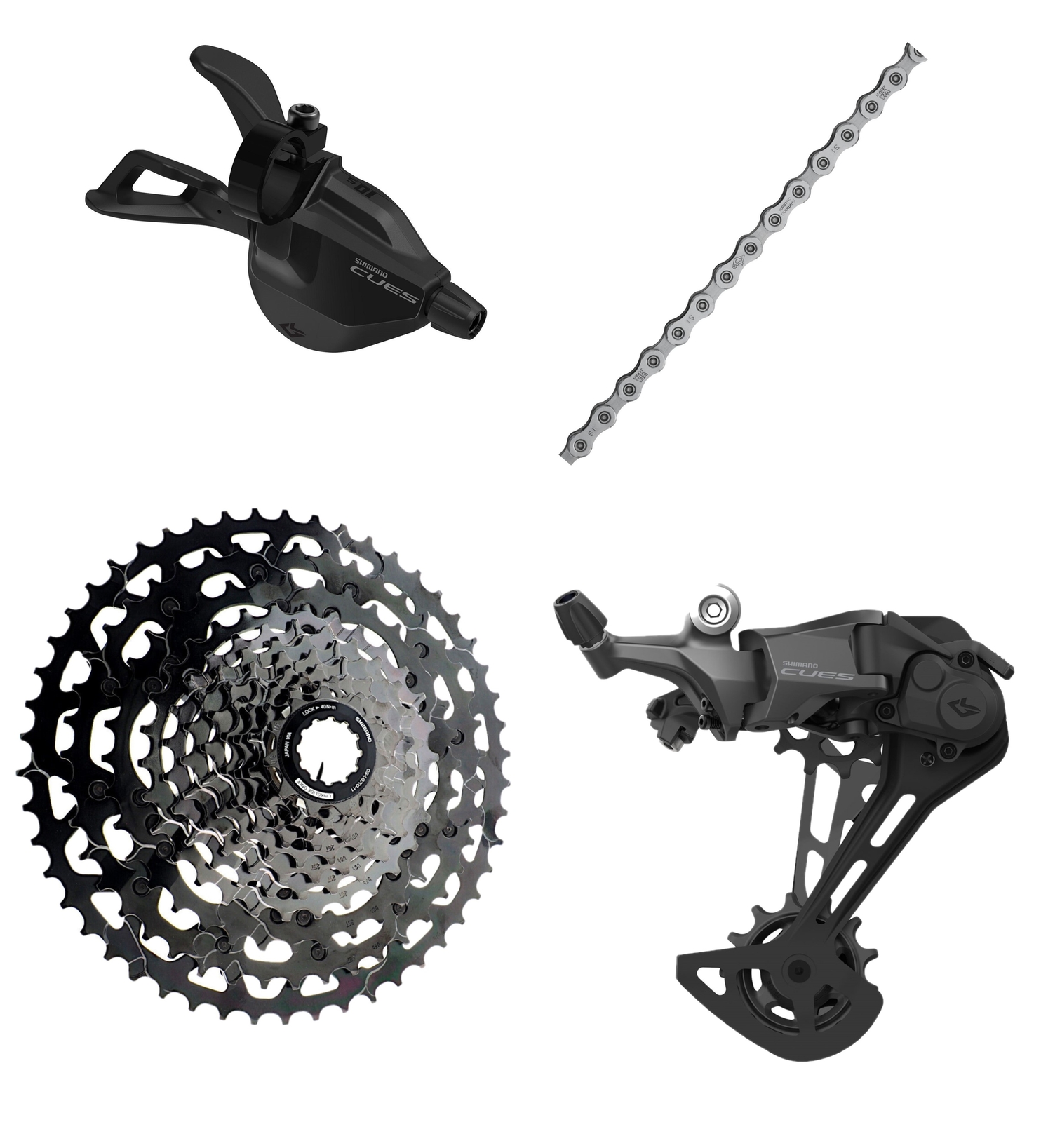 Shimano CUES U6000 Series 1×11 Spd MTB LG700 11-50T SL-RD-CN-CS 4 pcs READ