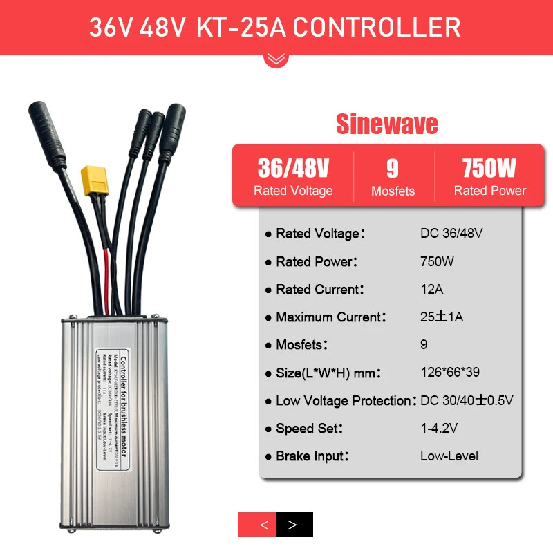 36V 250W 350W 48V 500W 750W 1000W 1500W Waterproof Brushless E-bike Controller