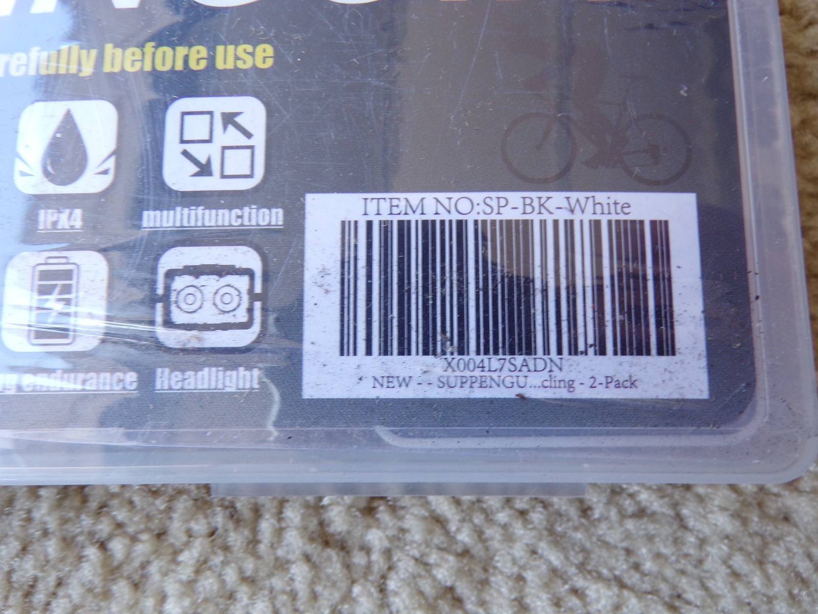 Suppenguin Bicycle Bike Headlight Taillight Set LED Rechargeable; @c18