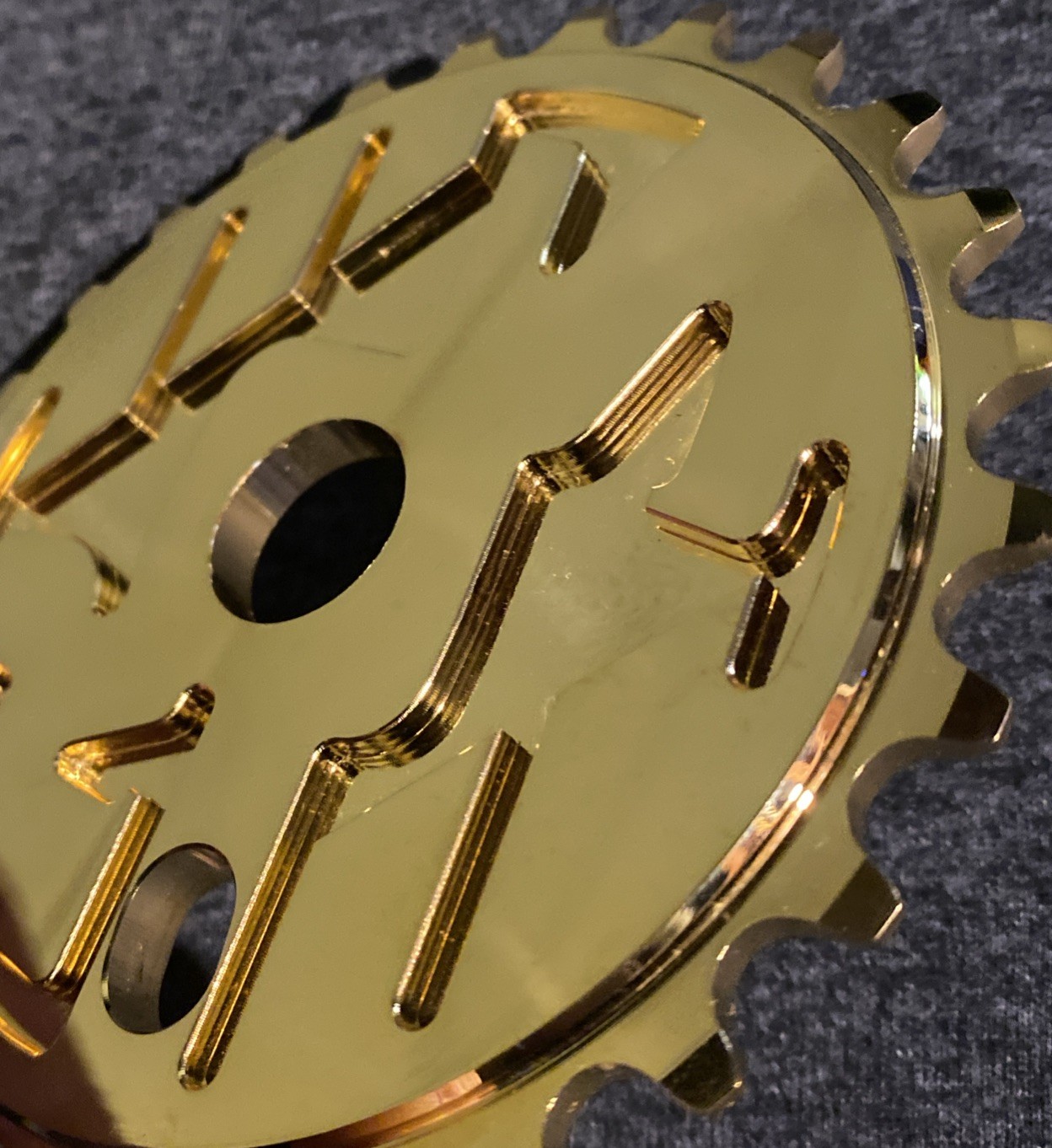 ROS 27T Sprocket BMX 24K Gold 19mm Bore Ride Out Supply