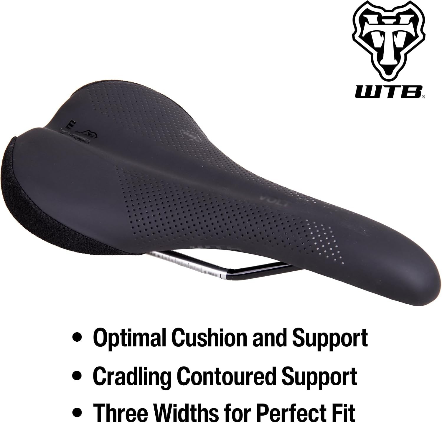 WTB Volt Saddle CROMOLY – Medium, Black 265mm Length, 142mm Wide