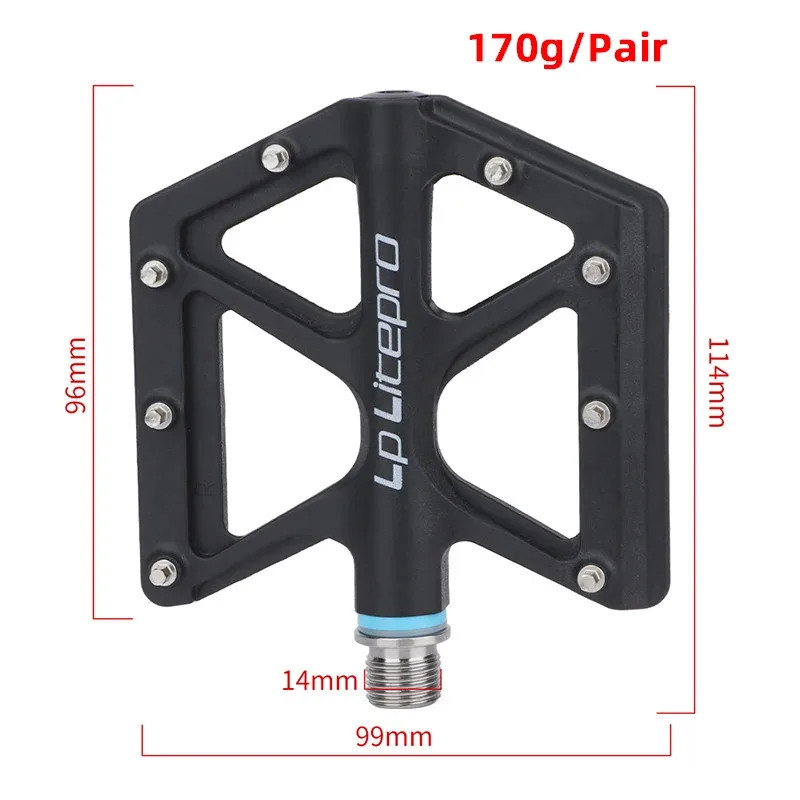 Ultralight Titanium Axle Nylon Platform Anti-Slip Pedals for Road MTB Bicycle