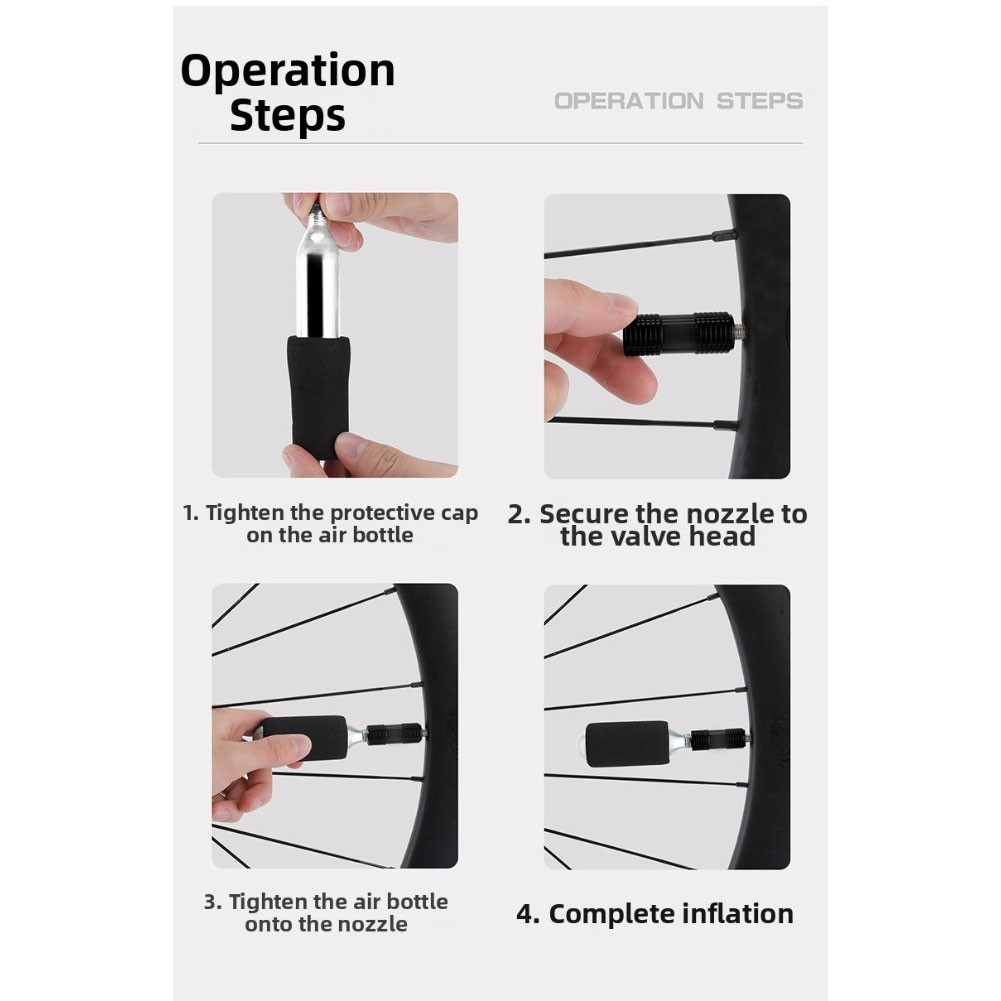 Compact Bicycle Pump with 360 Degree Rotating Head for Fast Tire Inflation