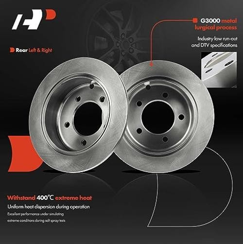 10.31 inch (262mm) Disc Brake Rotors Compatible with Select Rear Solid