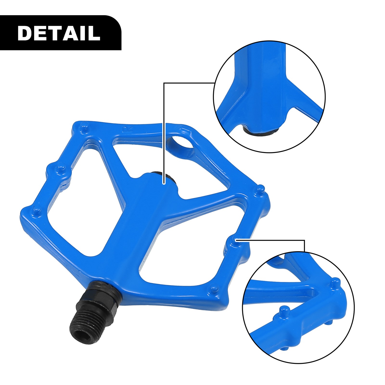 1 Pair Aluminum Alloy Bicycle Pedal Rear Foot Peg Blue Fit 9/16 Inch Axles