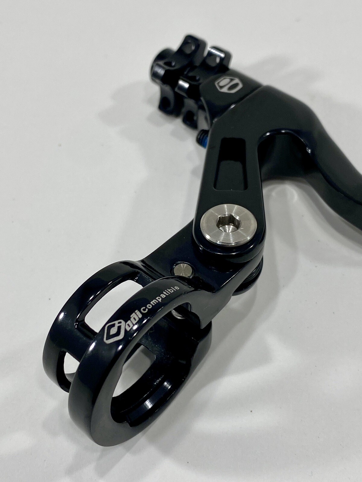 BOX ONE Genius 85mm BMX Racing V Brake Lever Black Ti Bolts ODI Clamp