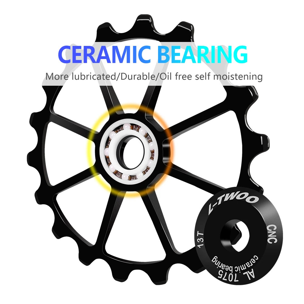 LTWOO UT Bicycle Ceramic Bearing Carbon Fiber Jockey Pulley Wheel Set Rear