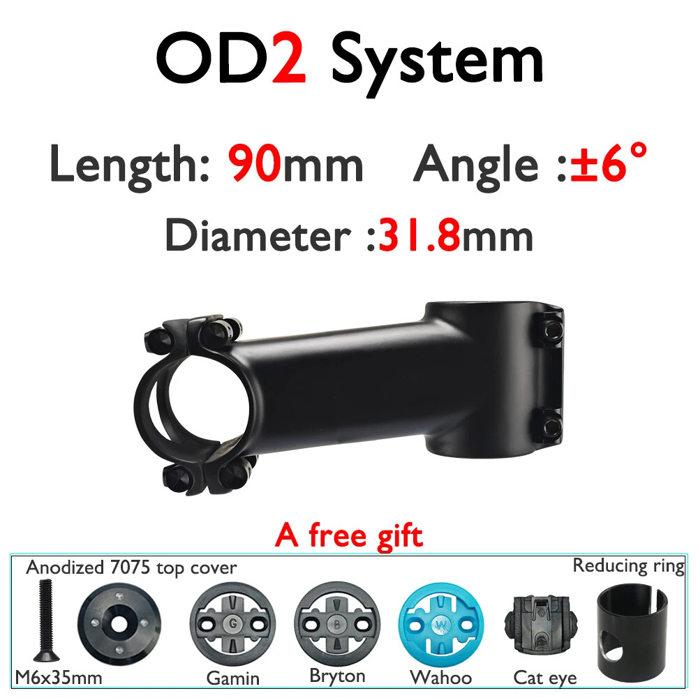 Road / Mountain Bike Carbon Stem 6° 12° 17° 60-120mm Fork Clamp Diameter 31.8mm