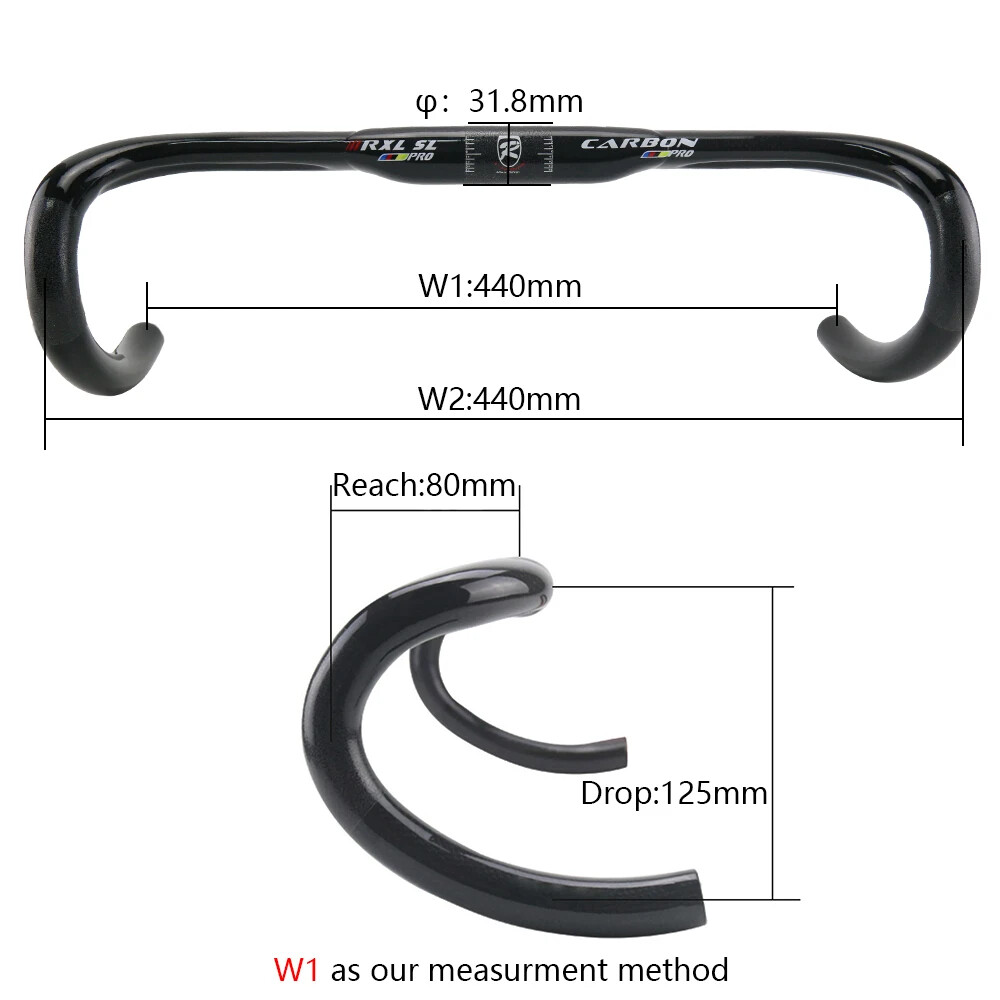 Carbon Road Bike Flats Handlebar Racing Bicycle Speed Handlebar 400/420/440mm