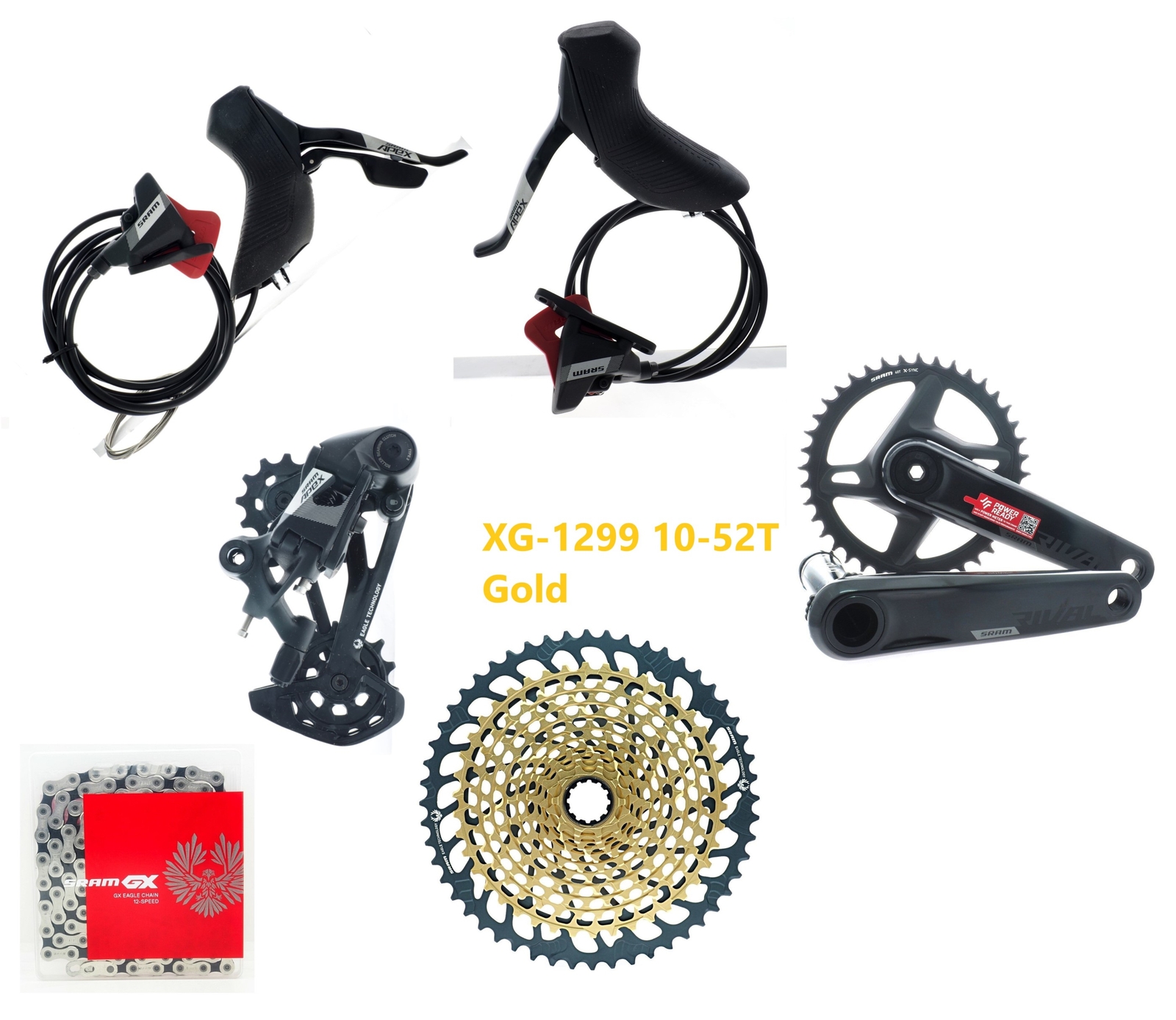 SRAM APEX 1×12 Eagle Mechanical Shifter/Rear Derailleur/CN/CS/FC Groupset READ