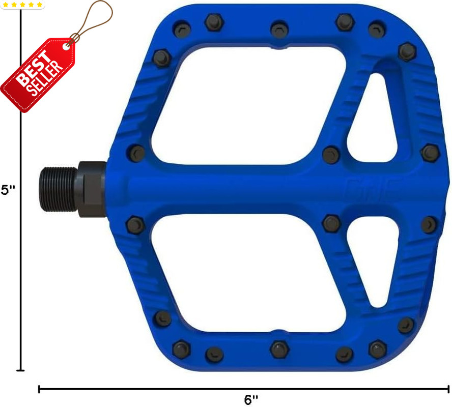 MTB Bike Pedals Composite Flat Platform Lightweight Durable Nylon – US