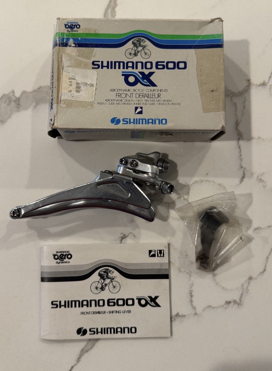 Shimano 600 AX FD-6300 Front Derailleur 2x6s Braze-On NOS