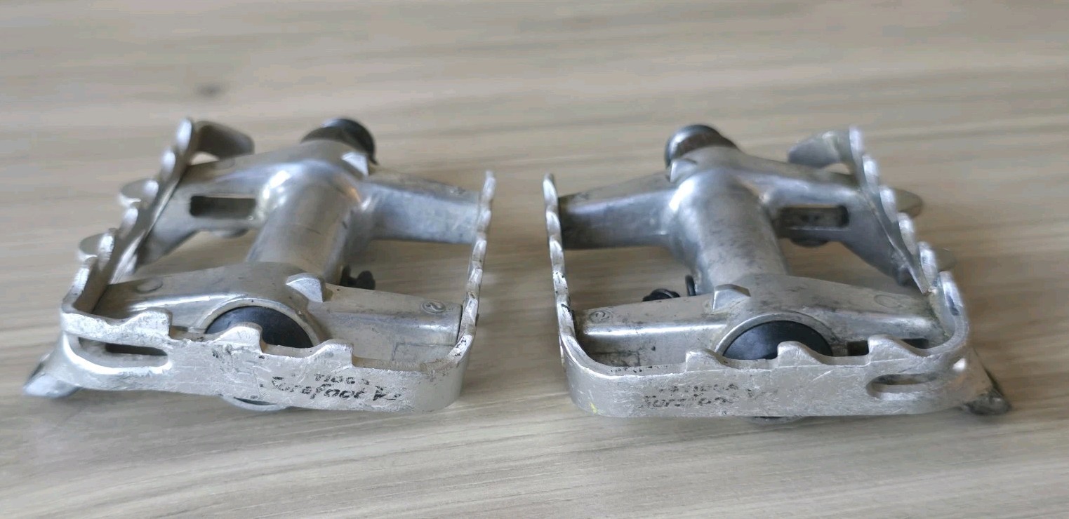 Vintage Tioga SureFoot V Platform Pedals9/16 in MTB 90s 330 Grams *Fast Ship*