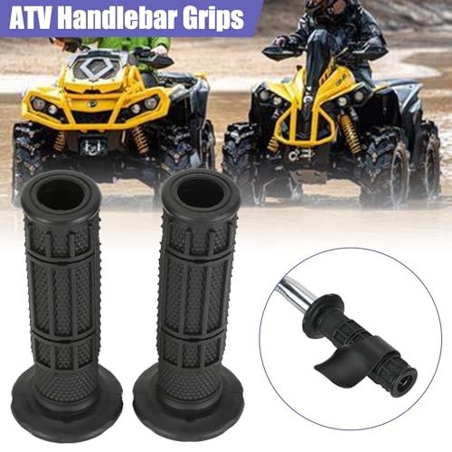 7/8 Handlebar Grips Rubber ATV Handle Grips Replacement for Rancher 350 black