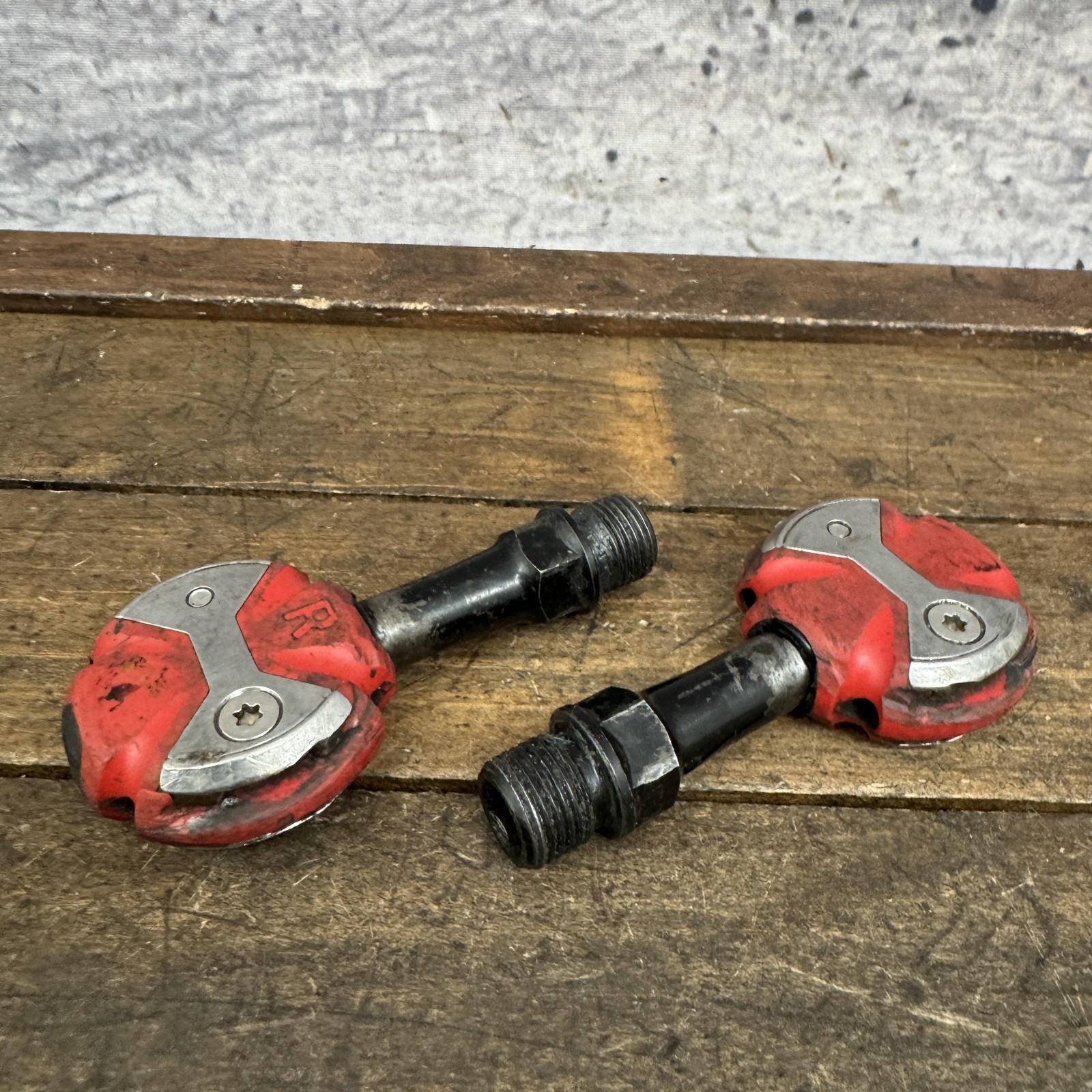 Speedplay Clipless Road Bike Pedals 9/16 Red OrangePair 220g Steel Lollipop