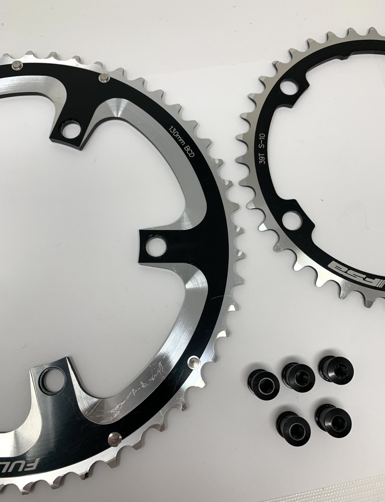 FSA Super Road 53/39T 130 BCD Chainrings – Low miles – Excellent