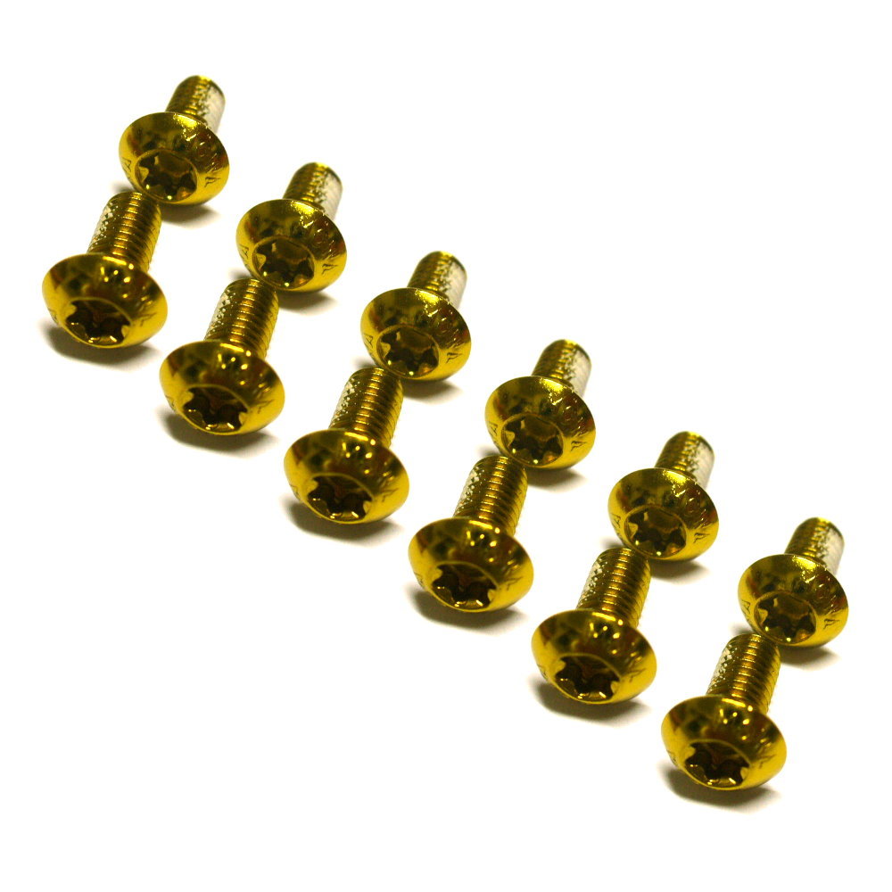 gobike88 MOWA Disc Rotor Screws / Bolts, M5x10mm, Gold, 960