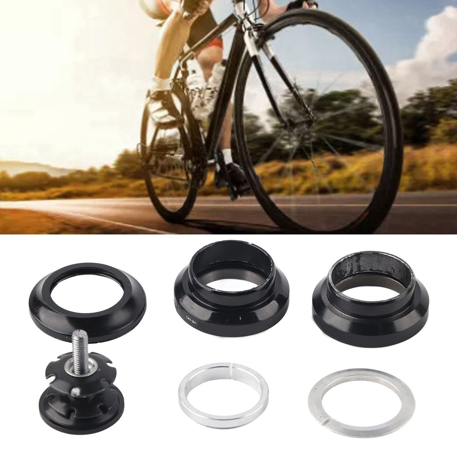 Aluminum Alloy 34mm Bicycle Bike Headset For 28.6mm Straight Steerer Fork