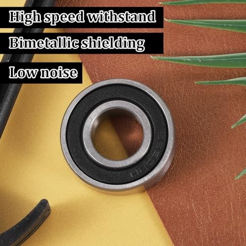 4 PCS Bearings 5/8″ ID x 1-3/8″ OD x 0.433″ Thick Double Rubber Seals and Pre
